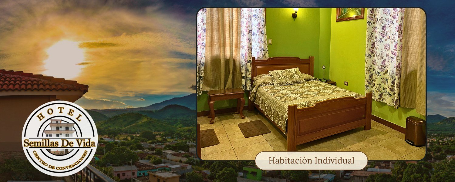 Habitación individual del Hotel Semillas de Vida