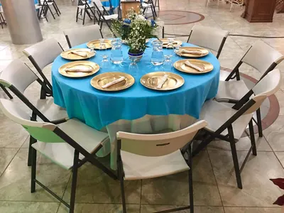 Decoración de quinceañera en azul (2)