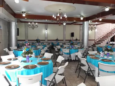 Decoración de quinceañera en azul (4)